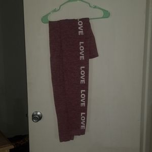 Feathers 'love' leggings 2x/3x